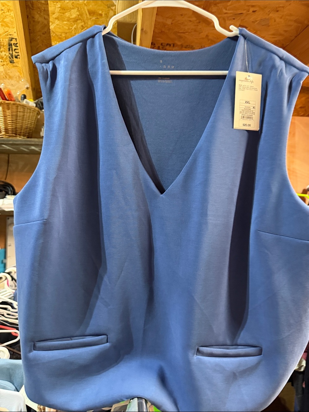a new day Sleeveless V-Neck Tunic in Blue